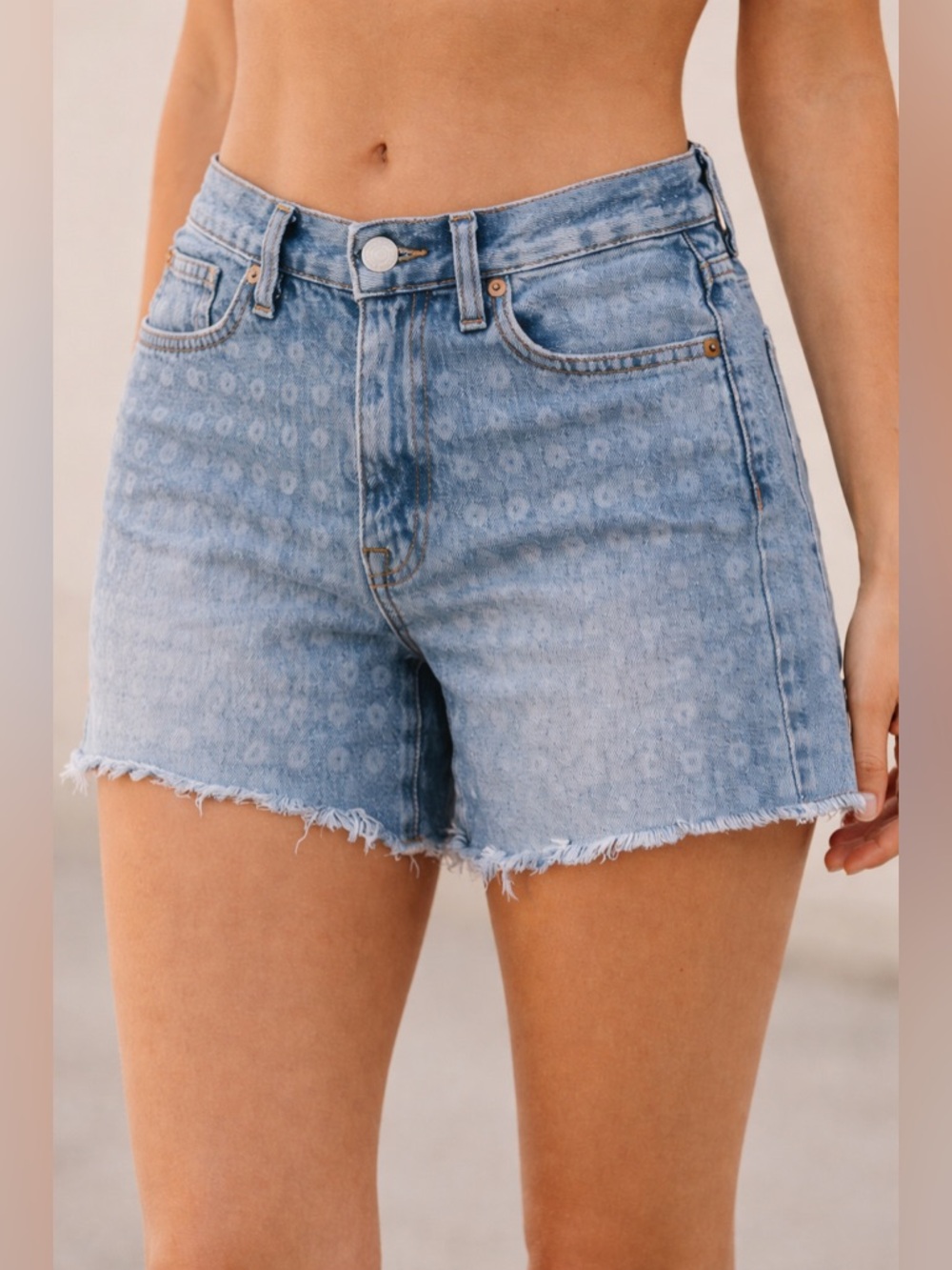 J.Crew Indigo Denim Cutoff Shorts Size 27 Distressed Frayed Hem